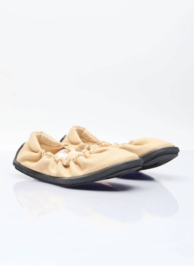 Eytys Canvas Ballerina Flats Ronde Neus Beige Dames