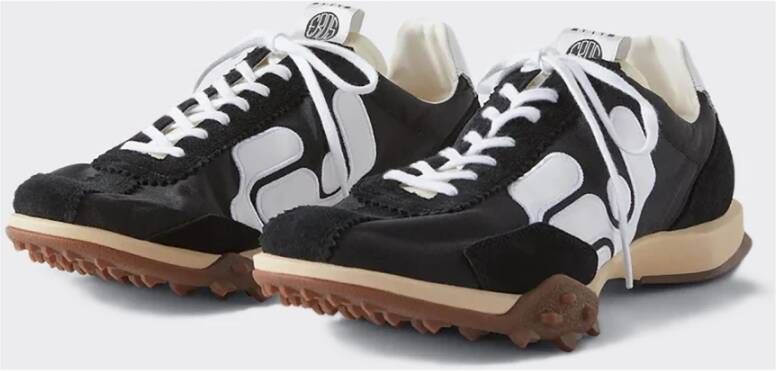 Eytys Zwarte Suède Sneakers met Witte Details Black Heren