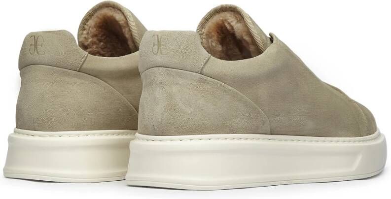 Fabi Beige Suède Urban Slip-On Sneakers Beige Heren