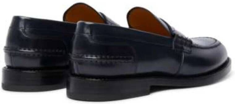 Fabi Blauwe Leren College Loafer Flex Goodyear Blue Heren