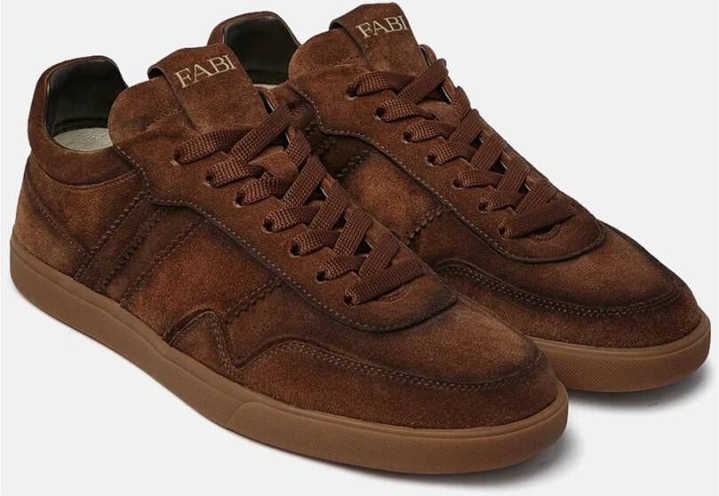 Fabi Bruine Sneakers Elegant Comfortabel Stijlvol Brown Heren