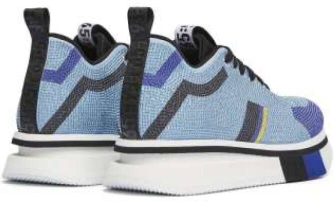 Fabi Flexibele Rubberen Zool Sneaker Blue Dames