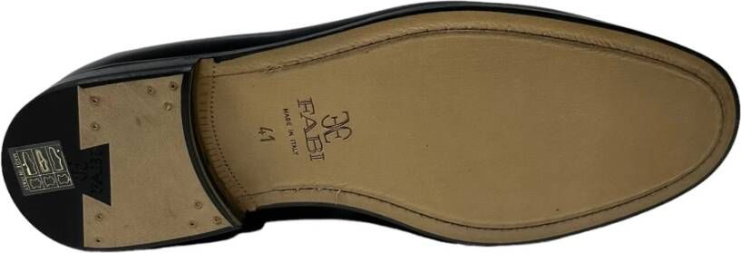 Fabi Formele leren loafers in zwart Black Heren