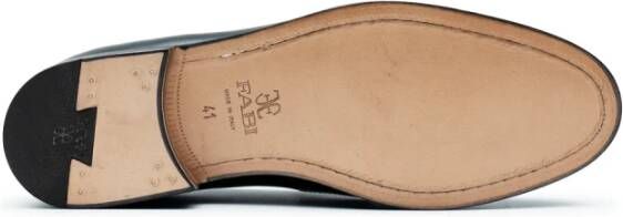 Fabi Formele Leren Loafers Zwart Black Heren