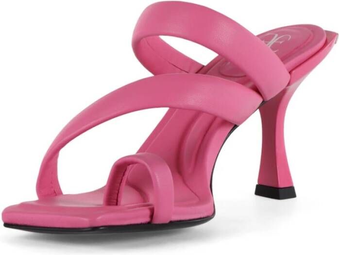 Fabi Leren hoge hak sandalen Pink Dames