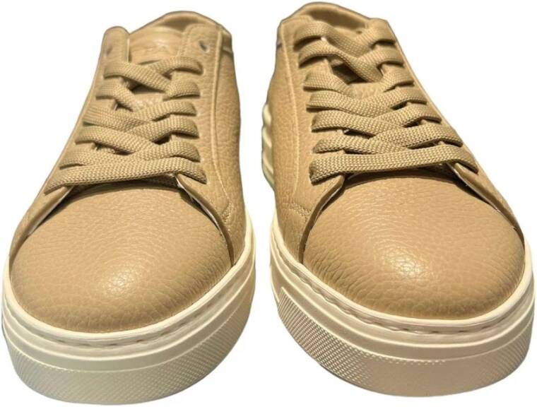 Fabi Leren Sneakers Beige Heren