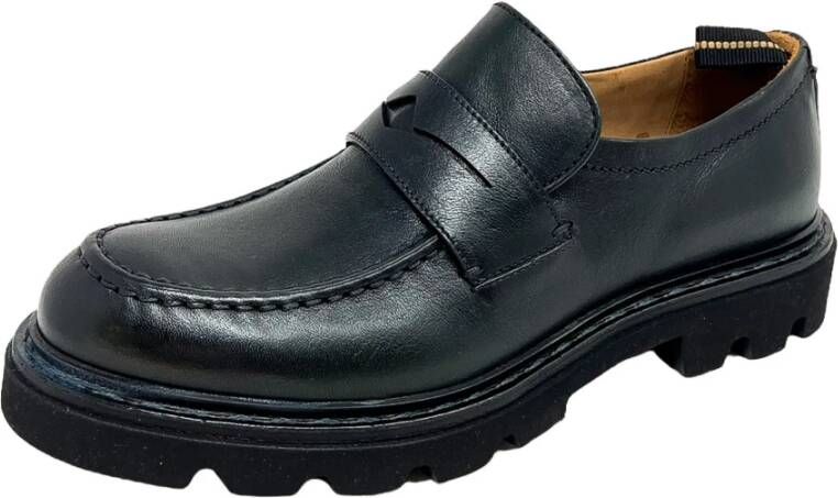 Fabi Stijlvolle Loafer Schoenen voor Mannen Black Heren