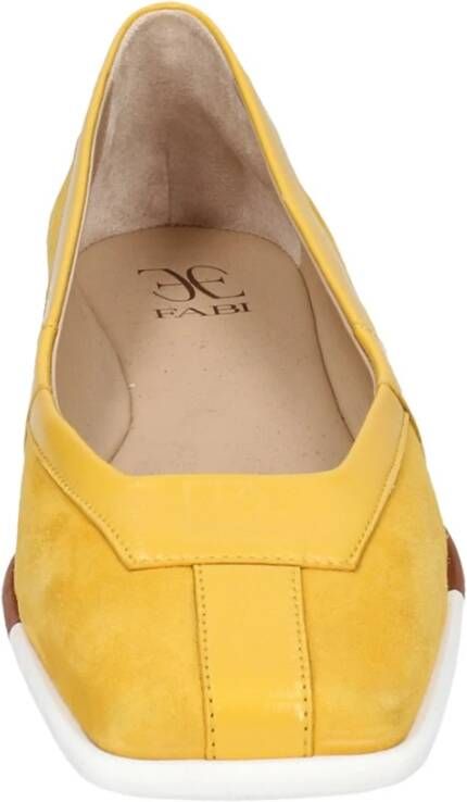 Fabi Suede Ballet Flats voor Vrouwen Yellow Dames