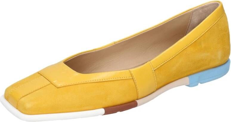 Fabi Suede Ballet Flats voor Vrouwen Yellow Dames