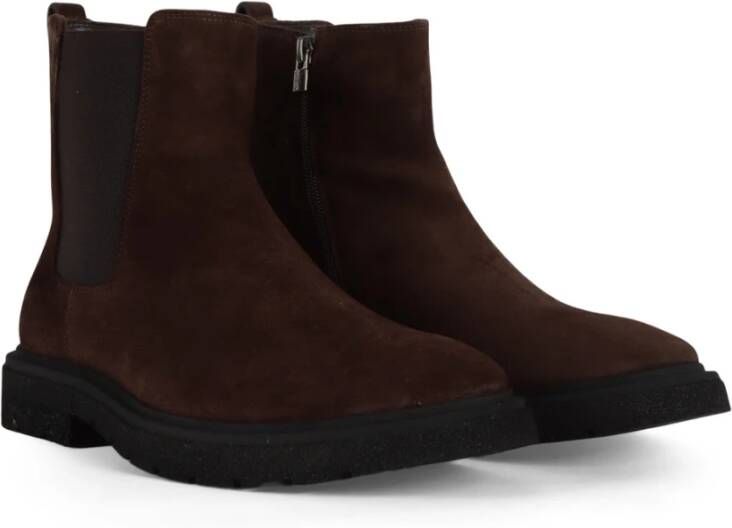 Fabi Suede Chelsea Boots Elevate Style Brown Heren