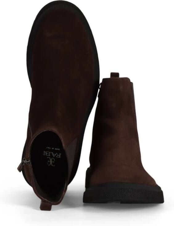 Fabi Suede Chelsea Boots Elevate Style Brown Heren