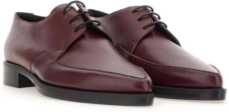 Fabiana Filippi Bordeaux Leren Oxford Schoenen Red Dames