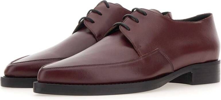 Fabiana Filippi Bordeaux Leren Oxford Schoenen Red Dames