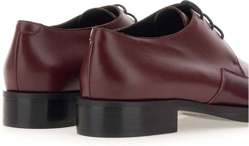 Fabiana Filippi Bordeaux Leren Oxford Schoenen Red Dames