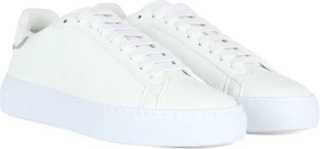 Fabiana Filippi Gehamerd leren sneakers White Dames