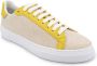 Fabiana Filippi Sneaker van canvas en leer met diamantdraad Beige Dames - Thumbnail 3