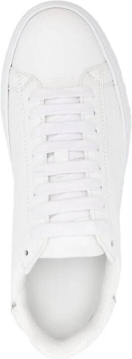 Fabiana Filippi Witte Leren Sneakers Kraal Detail White Dames