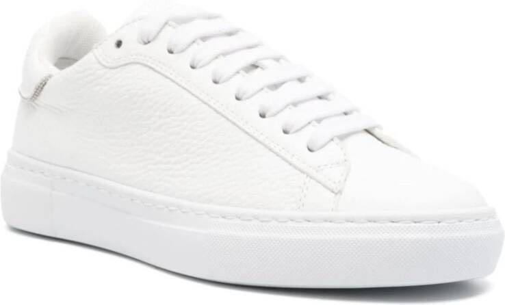 Fabiana Filippi Witte Leren Sneakers Kraal Detail White Dames