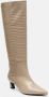 Fabienne Chapot Strega Boot lakleren hoge laarzen met crocoprint beige - Thumbnail 5