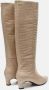 Fabienne Chapot Strega Boot lakleren hoge laarzen met crocoprint beige - Thumbnail 6