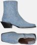 Fabienne Chapot Denim Chunky Heel Enkellaarzen Blue Dames - Thumbnail 5