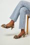 Fabienne Chapot leren slingback pumps met panterprint beige - Thumbnail 6