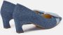 Fabienne Chapot Hart Gesp Denim Pumps Blue Dames - Thumbnail 4