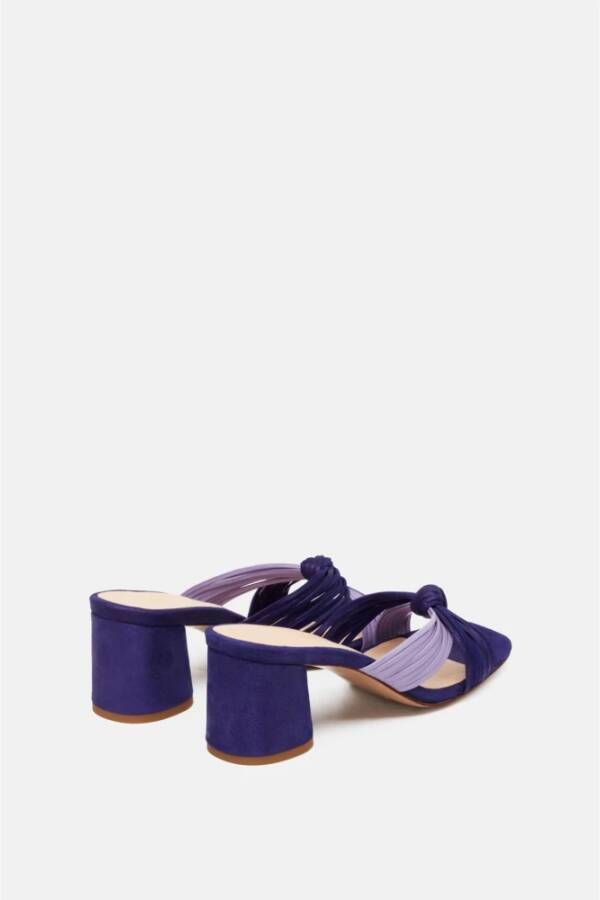 Fabienne Chapot Paarse Mule met knoopdetail Purple Dames