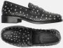 Fabienne Chapot Zwarte leren loafers met zilveren studs Black Dames - Thumbnail 4