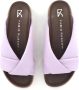 Fabio Rusconi Tri-Color Leren Sandaal voor Lente Purple Dames - Thumbnail 3