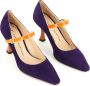 Fabio Rusconi Violet-Oranje Suède Martini Hak Schoenen Multicolor Dames - Thumbnail 2