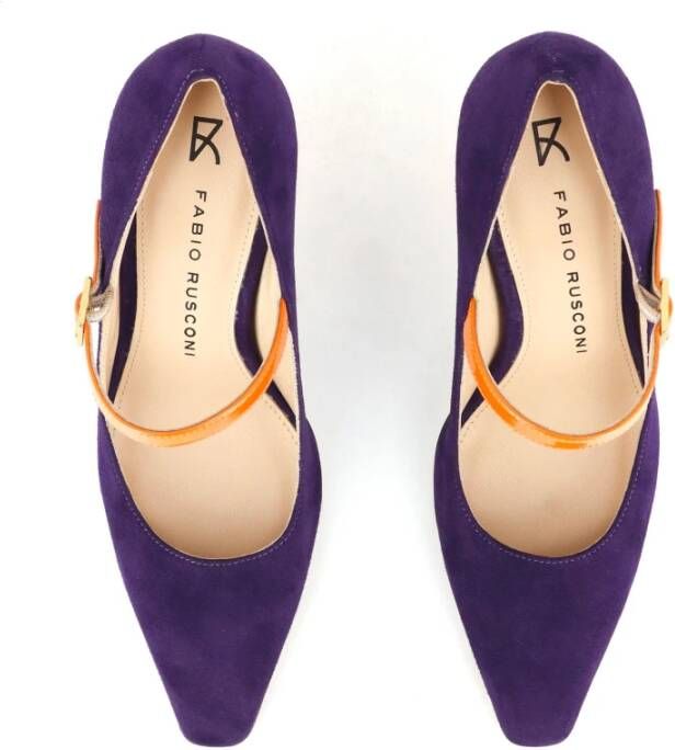 Fabio Rusconi Violet-Oranje Suède Martini Hak Schoenen Multicolor Dames