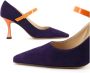 Fabio Rusconi Violet-Oranje Suède Martini Hak Schoenen Multicolor Dames - Thumbnail 4