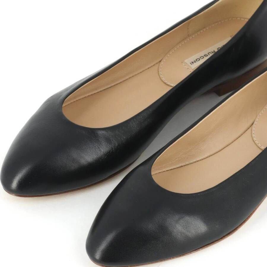 Fabio Rusconi Zwarte Nappa Leren Ballet Flats Black Dames