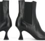 Fabio Rusconi Zwarte Vierkante Neus Bootie Comfortabel Retro Ontwerp Black Dames - Thumbnail 4