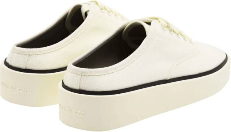 Fear Of God Backless Latte Sneakers Logo Rubberen Zool White Heren