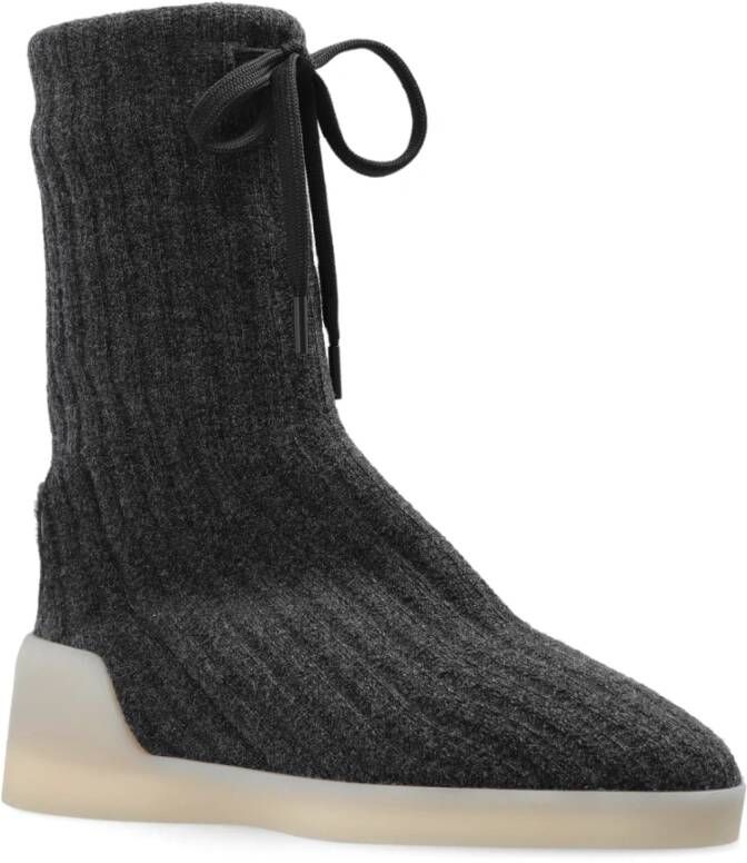 Fear Of God Enkellaarzen Moc Knit Hi Gray Heren