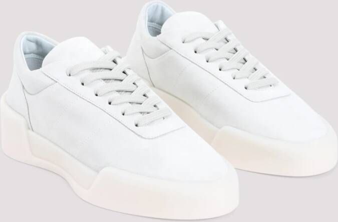 Fear Of God Grijze Leren Sneakers Aw24 Stijl White Heren