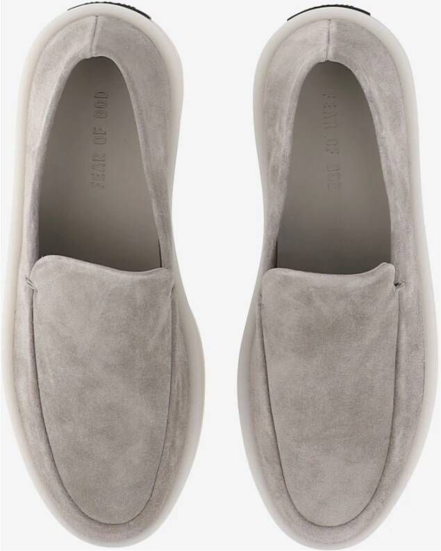 Fear Of God Suede Leather Slip-On Loafer Moccasin Beige Dames