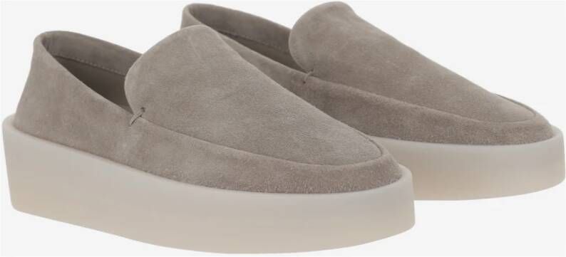 Fear Of God Suede Leather Slip-On Loafer Moccasin Beige Dames