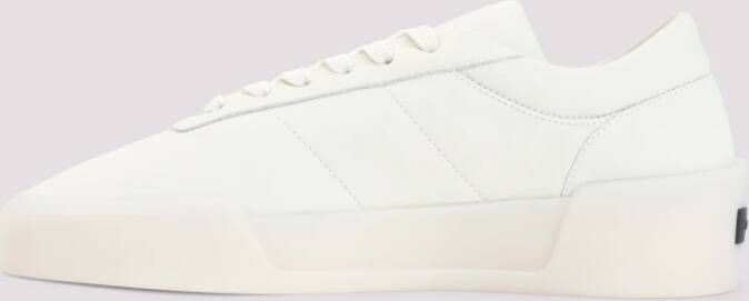 Fear Of God Witte Leren Sneakers Verhogen Stijl Beige Heren