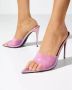 Femme LA Roze Stiletto Muiltjes Vegan Leer Pink Dames - Thumbnail 2