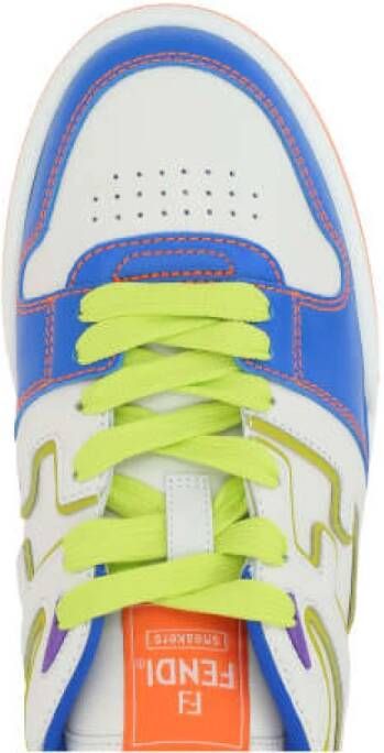 Fendi Blauw en wit laag-top sneakers Multicolor Heren