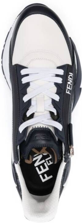 Fendi Blauw Wit Panel Sneakers Multicolor Heren