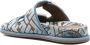 Fendi Blauwe Dubbele Gesp Platte Sandalen Blue Dames - Thumbnail 2