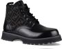 Fendi Luxe Leren Lace-Up Biker Boots Zwart Heren - Thumbnail 2