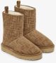 Fendi Bruine Chamois Laarzen met FF Motief Brown Dames - Thumbnail 2