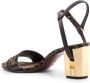 Fendi Bruine Jacquard Sandalen met FF Detail Brown Dames - Thumbnail 3