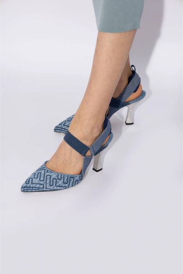 Fendi Colibri denim pumps Blue Dames