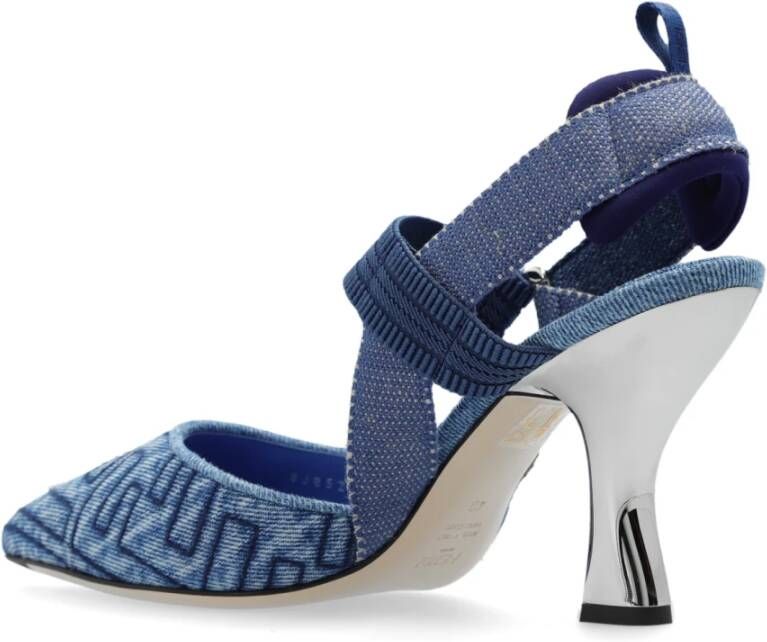 Fendi Colibri denim pumps Blue Dames